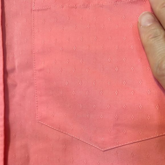 Ted Baker Kostume Dobby Shirt Coral Modal Short Sleeve Shirt Size 2 Small - Picture 10 of 13
